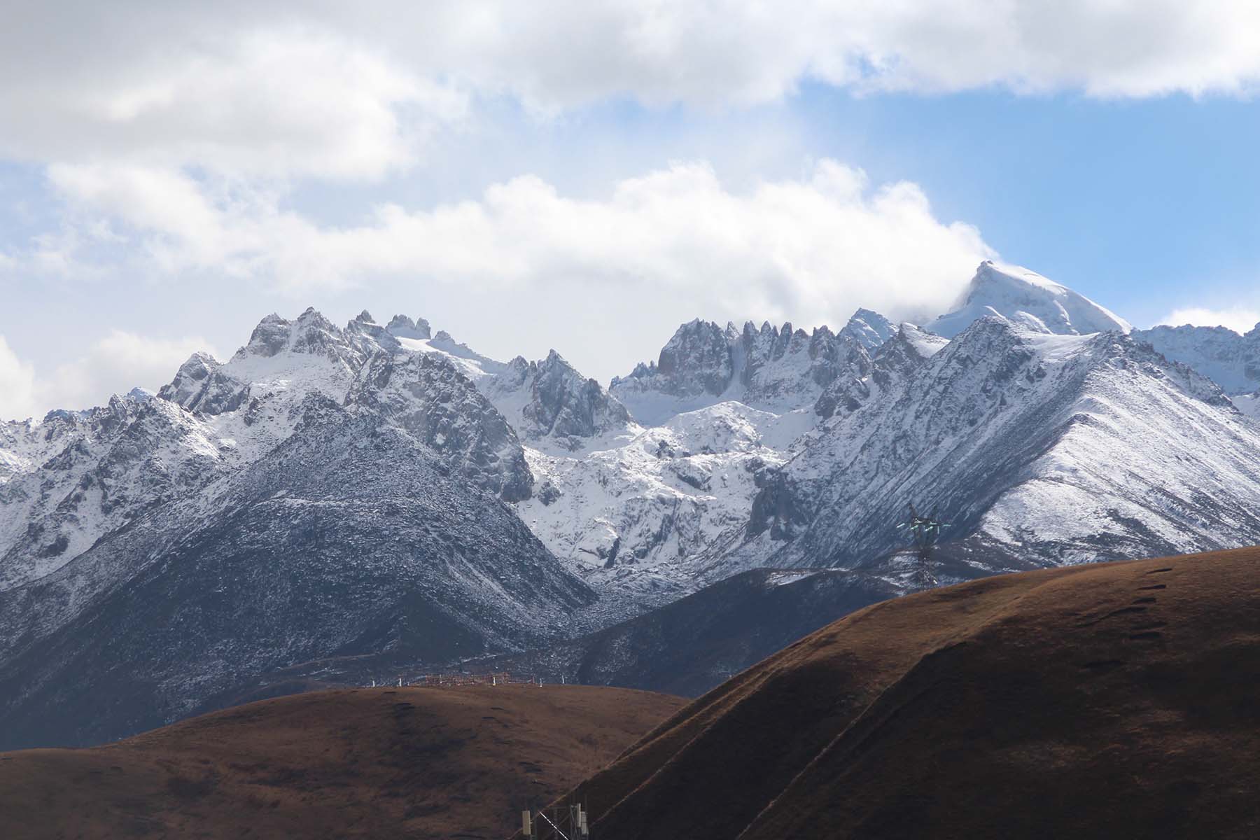 Dzogchen Peaks above the Village